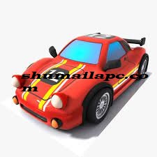 3D Toon Racing Car FBX OBJ With Auto Animated Free Download