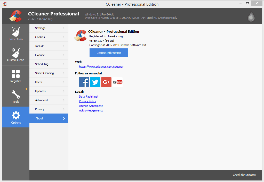 CCleaner 6.01.9825 Crack With License Key Free Download 